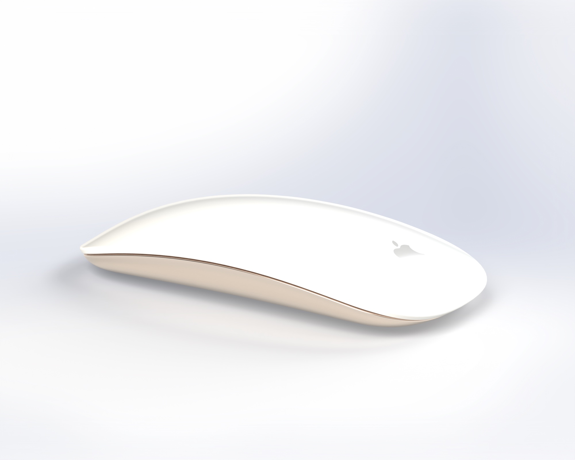 Render of the finished Magic Mouse model in profile